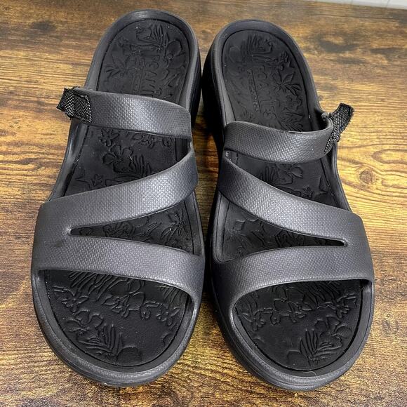 Skechers Size 11 Sandals Arch Fit Foamies Ascend Sweet Pea Slip On Adjustable - Picture 5 of 15